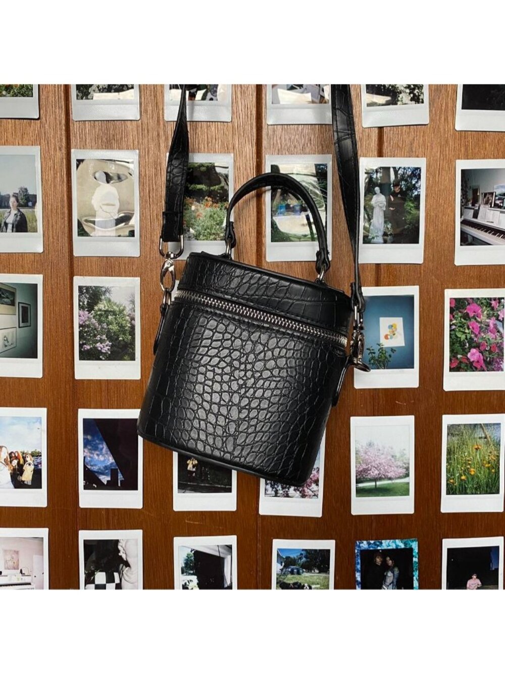 Black Mini Faux Leather Bag